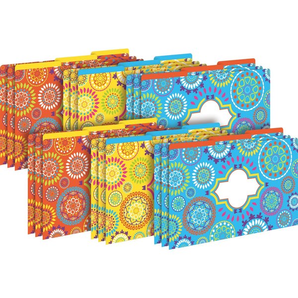 Barker Creek Moroccan Designer Legal-Size File Folders, Multi-Design Set, 18/Package 3906